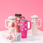 Coffee Cup Tumbler With Lid Tapered Mug Gifts For Valentine Lover Suitable For Car Gym Office Travel